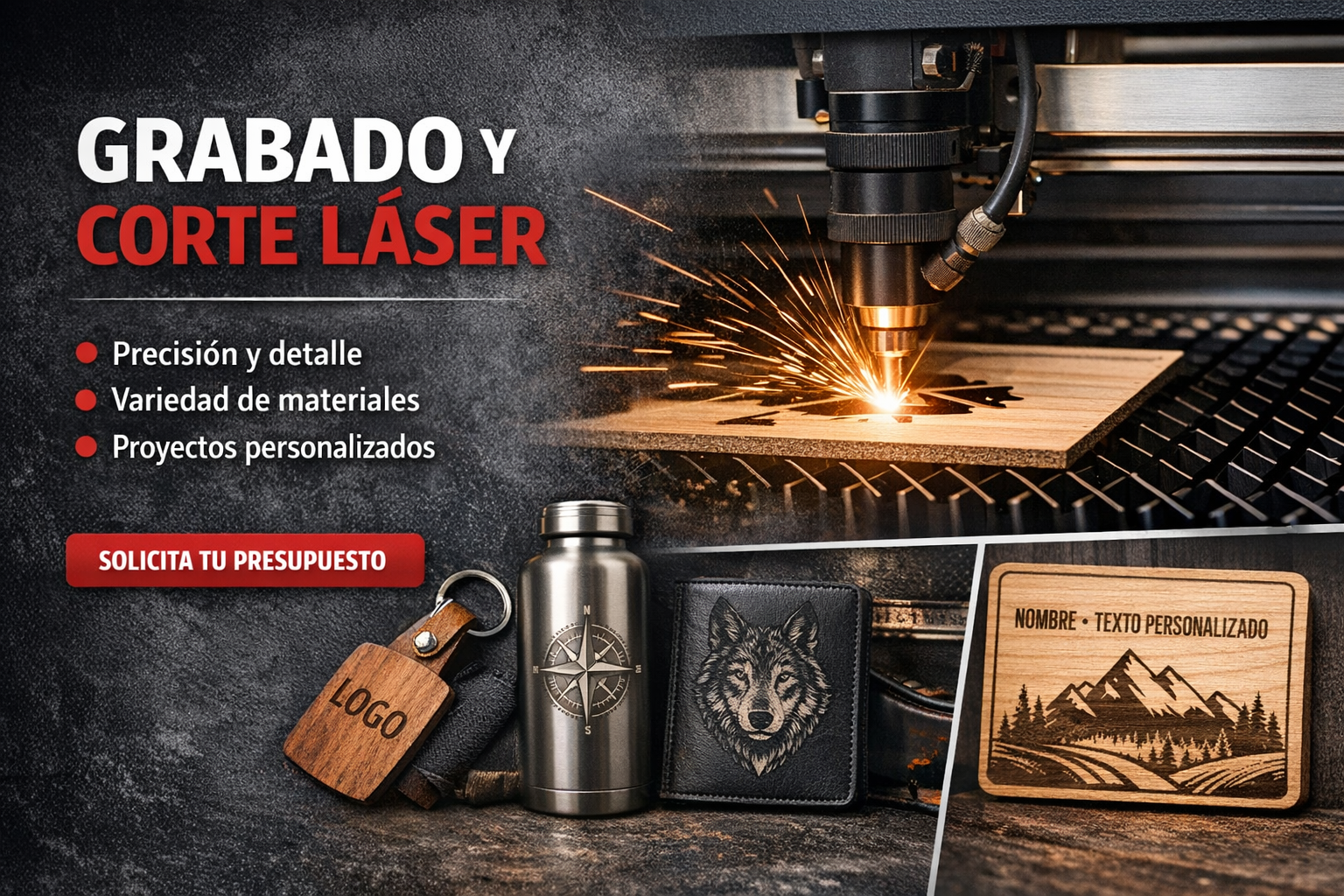 Inicio corte y grabado láse